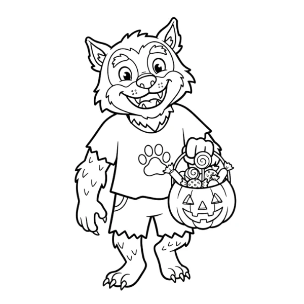 Tranh tô màu Loup garou