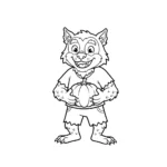 coloriage Loup Garou a imprimer gratuit