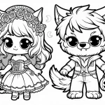 coloriage Loup garou educatif pour enfant