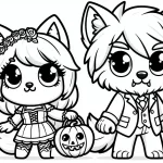 coloriage Loup garou pour enfant de 2 ans