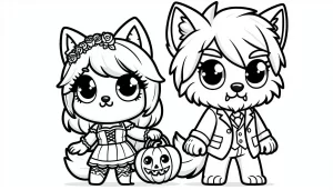 coloriage Loup garou pour enfant de 2 ans