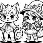 coloriage Loup garou a imprimer pour enfant de 4 ans
