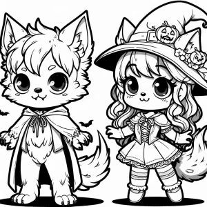 coloriage Loup garou a imprimer pour enfant de 4 ans