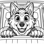 coloriage Loup garou et découpage à imprimer