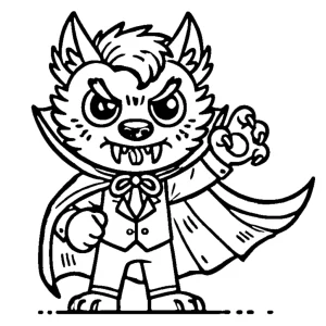 coloriage Loup garou à imprimer gratuit