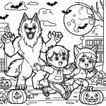 télécharger coloriage Loup garou gratuit