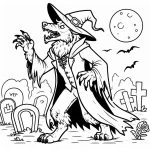 coloriage Loup garou a telecharger