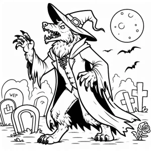 coloriage Loup garou a telecharger