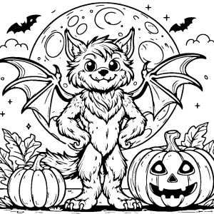 coloriage Loup garou gratuit pour enfants