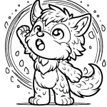 coloriage Loup garou educatif pour enfant