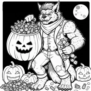 coloriage Loup garou a telecharger