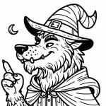 coloriage Loup garou à imprimer pour enfant de 8 ans