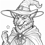 coloriage Loup garou gratuit pour enfants