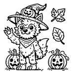 coloriage Loup garou à imprimer pour enfant de 6 ans