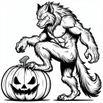 coloriage Loup garou d