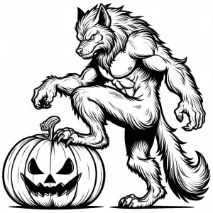 coloriage Loup garou d