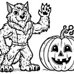coloriage Loup garou et dessin a imprimer