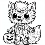 coloriage Loup garou pour enfant de 5 ans
