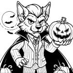 coloriage Loup garou et dessins