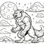 imprimer coloriage Loup garou