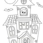 coloriage Maison Hantée updated a imprimer gratuit