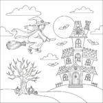 coloriage Maison Hantée updated gratuit pour enfants