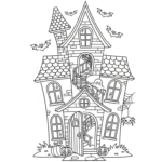 coloriage Maison Hantée updated pour enfant de 5 ans