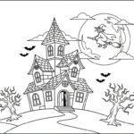 coloriage Maison Hantée updated à imprimer gratuitement pdf