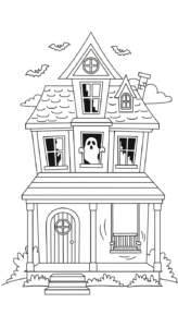 coloriage Maison Hantée updated à imprimer pour enfant de 12 ans