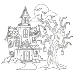 coloriage Maison Hantée updated à imprimer pdf gratuit