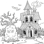 coloriage Maison Hantée updated à imprimer gratuitement pdf