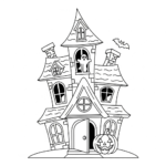 coloriage Maison Hantée updated d