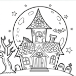 coloriage Maison Hantée updated de pour enfants