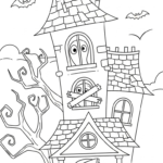 coloriage Maison Hantée updated de pour enfants