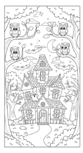 coloriage Maison Hantée updated à imprimer pdf