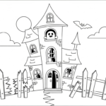 coloriage Maison Hantée updated à imprimer gratuitement