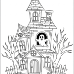 coloriage Maison Hantée updated pour enfant de 8 ans