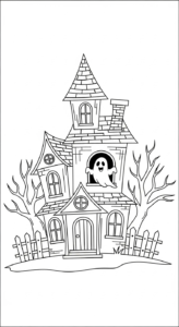 coloriage Maison Hantée updated pour enfant de 8 ans