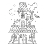coloriage Maison Hantée updated pour enfant de 8 ans