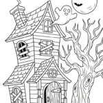 coloriage Maison Hantée updated pour enfant de 7 ans