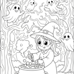 coloriage Maison Hantée updated pour enfant de 4 ans