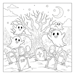 coloriage Maison Hantée updated pour enfant de 6 ans