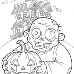 coloriage Maison Hantée updated pour enfant de 2 ans