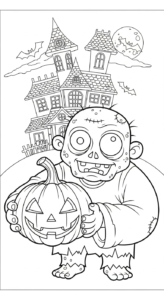 coloriage Maison Hantée updated pour enfant de 2 ans
