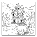 coloriage Maison Hantée updated pour enfant de 3 ans