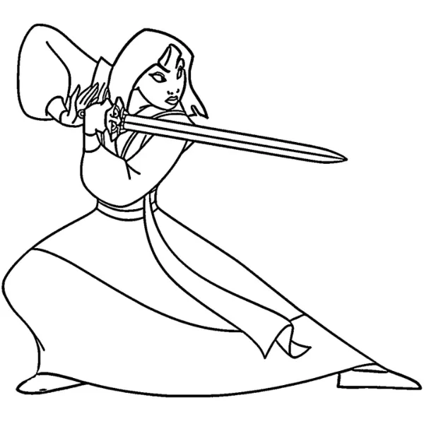 Tranh tô màu Mulan
