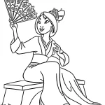 coloriage Mulan à imprimer pdf