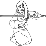 coloriage Mulan pour enfant a imprimer gratuit