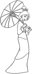 télécharger coloriage Mulan gratuit