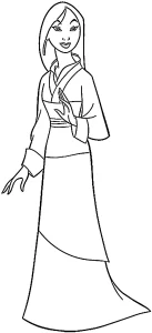 coloriage Mulan pour enfant de 10 ans